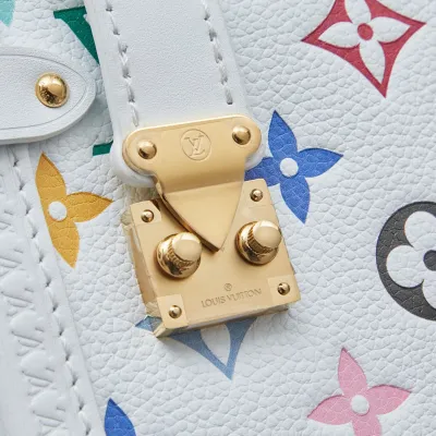 Louis Vuitton x Murakami Takashi Side Trunk MM Multicolor White Gold Hardware