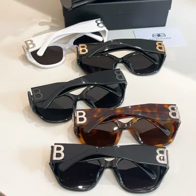 Balenciaga glasses black gold/white/black silver/black/leopard color Size 55口19-135