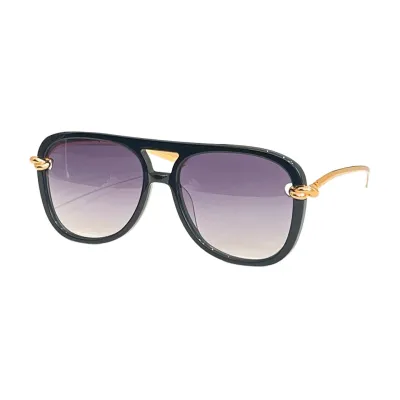 Bottega Veneta Pilot glasses black gold/orange black/brown leopard/rust leopard/white/eggplant/brown red/blue orange color Size 56口16-145