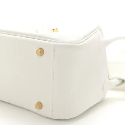 Hermès Mini Lindy 20 New White Taurillon Clemence Leather Gold Hardware