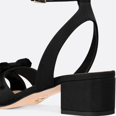 Dior black high-heeled sandals