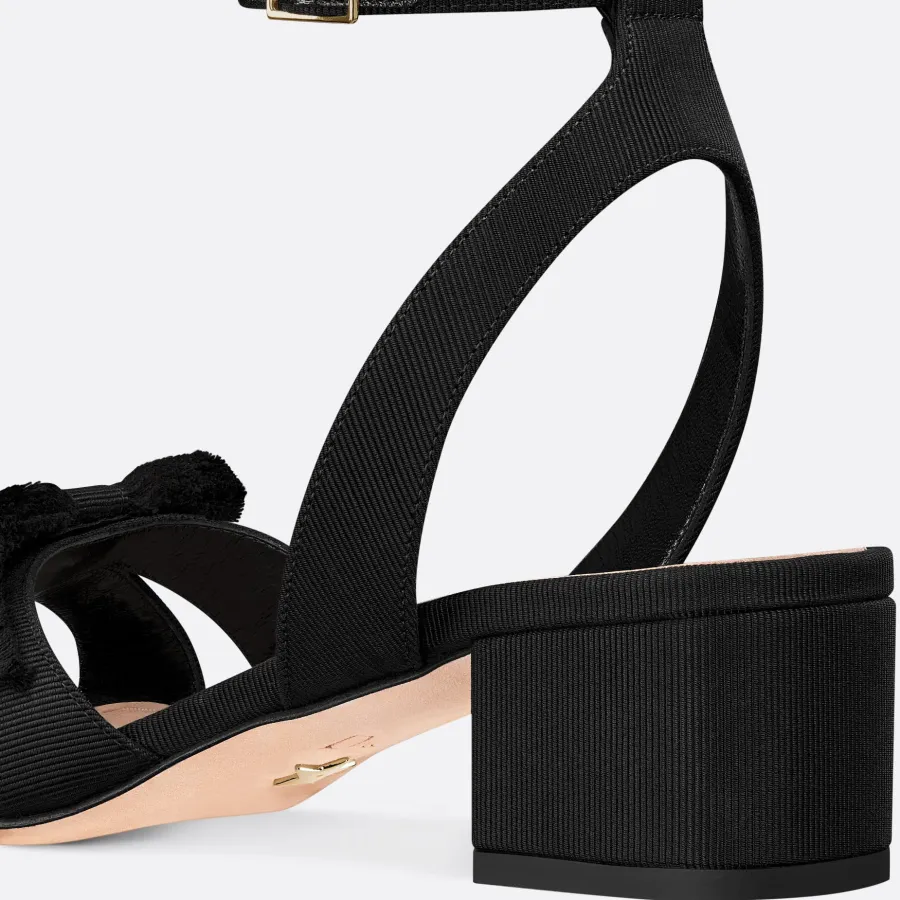 Dior black high-heeled sandals