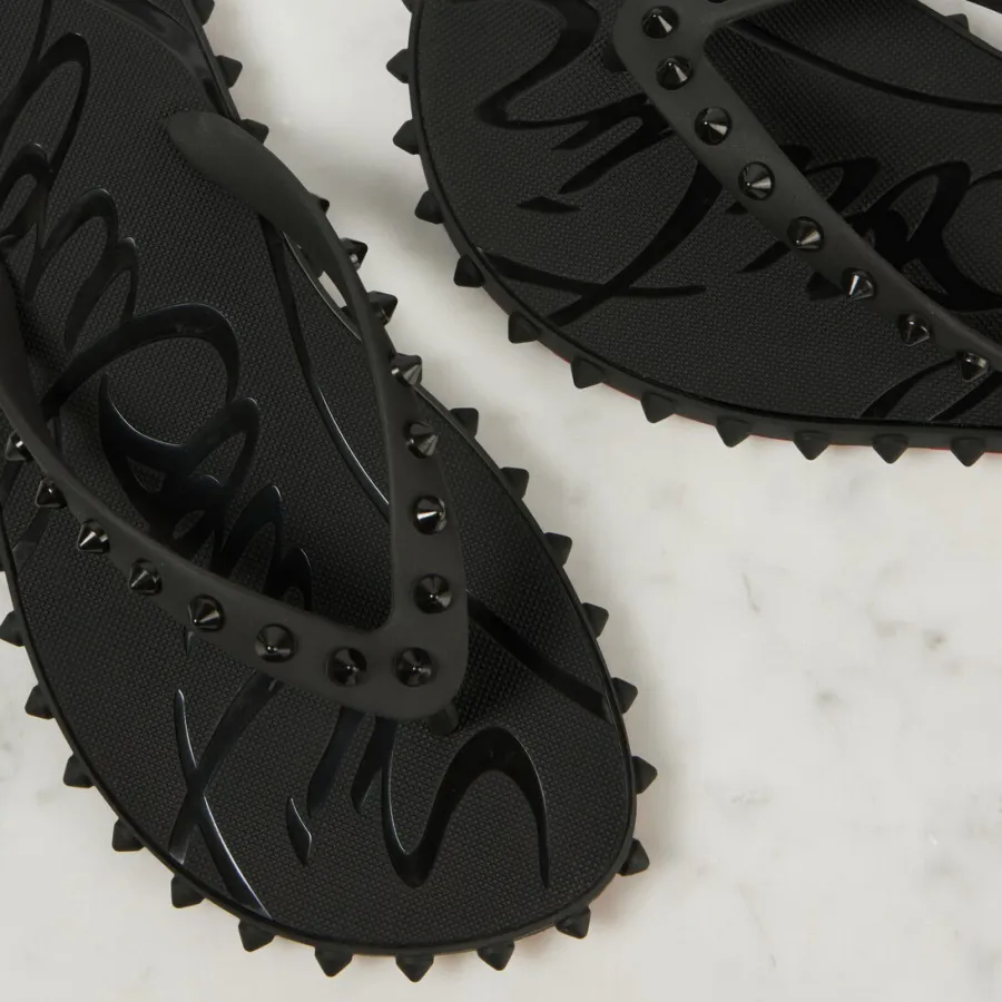 Christian Louboutin black slippers sandals