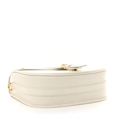 Dior Large Bobby Bag White Box Calfskin Leather Gold Hardware
