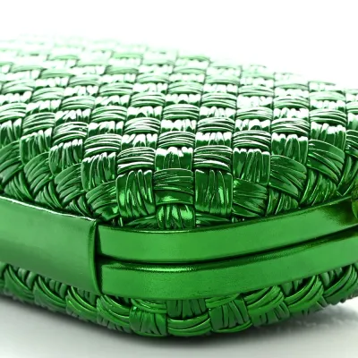 Bottega Veneta Mini Intrecciato Knot on Strap Metallic Envy Calfskin Leather