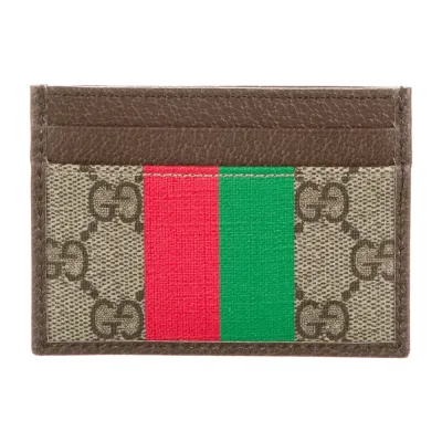 Gucci Small Compact Wallet Brown GG Supreme Canvas