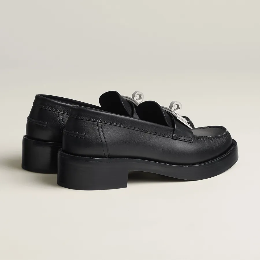 HERMES Hot Black Loafers