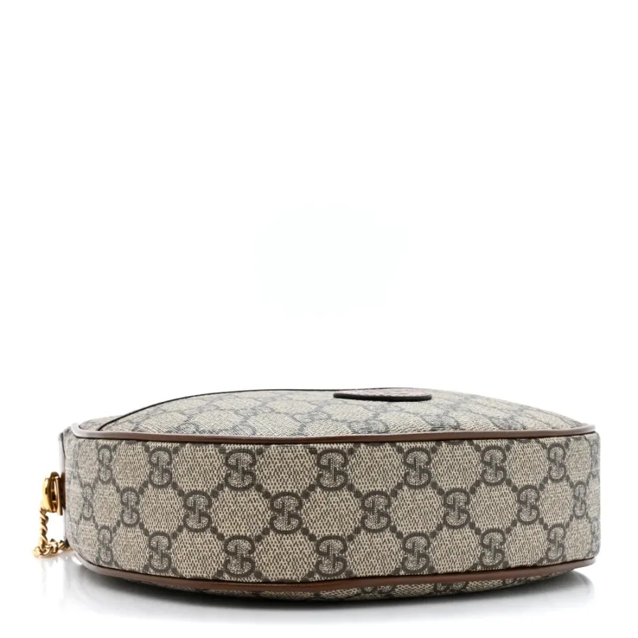 Gucci Small Jackie 1961 Hobo Beige / Ebony Brown Sugar GG Supreme Monogram Canvas & Azalea Calfskin Leather Gold Hardware