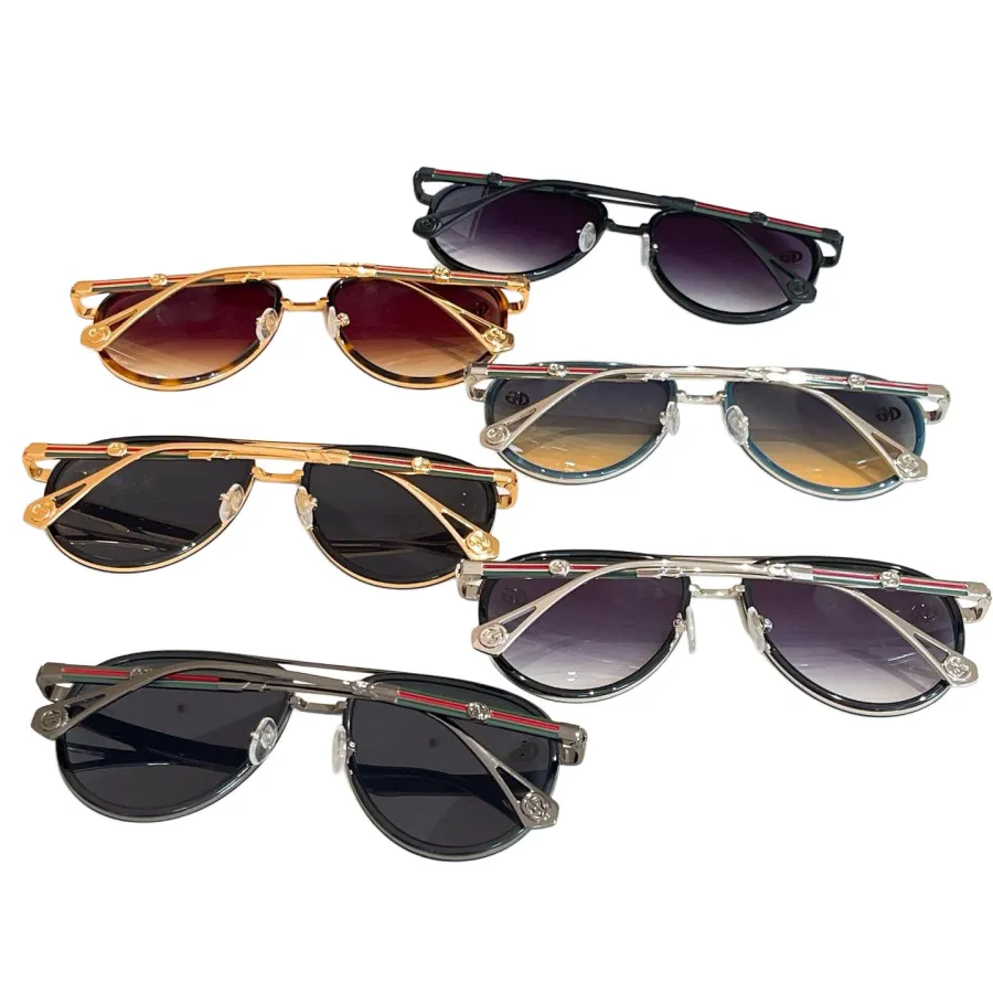 Gucci Aviator glasses eggplant silver/leopard/teal/black silver/black gold/eggplant black color Size 52口18-145