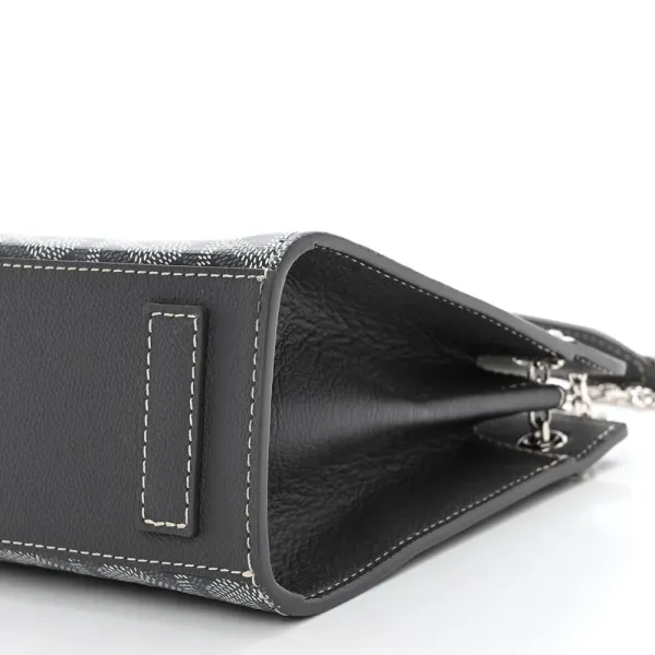 Goyard Rouette Structure PM Grey Goyardine Canvas Silver Hardware - Image 5