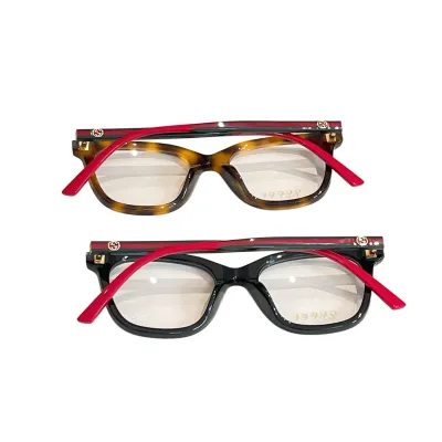 Gucci Wayfarer glasses leopard pink/black pink color transparent lens Size 50口18-145