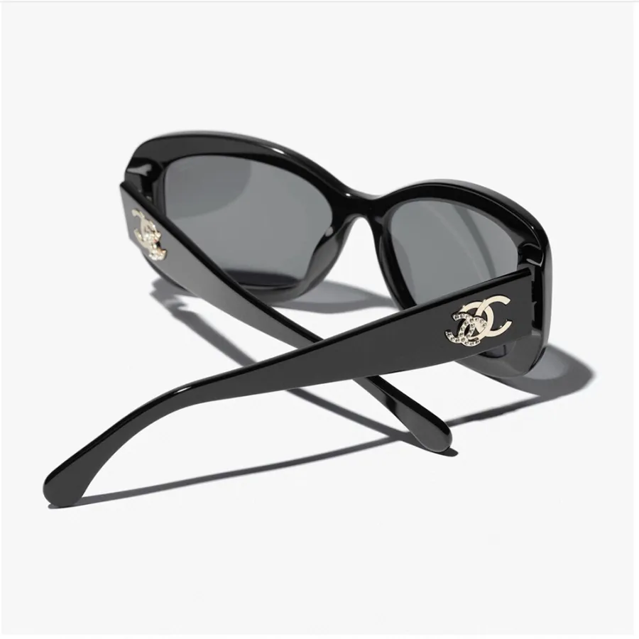 CHANEL glasses black silver color size 55口19-145