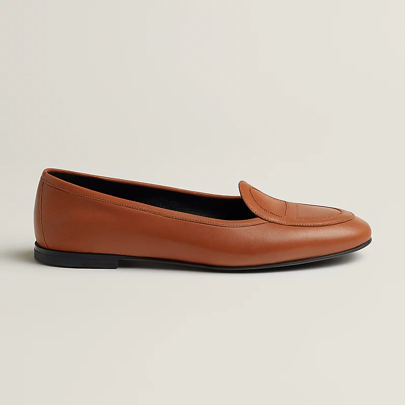 HERMES Julia Brown Loafers