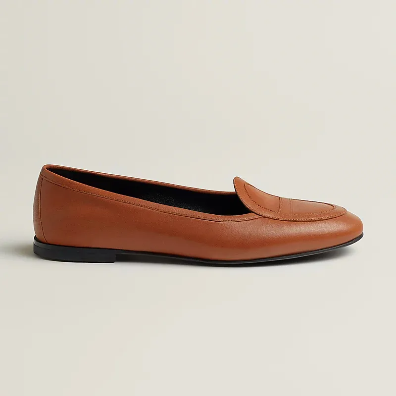 HERMES Julia Brown Loafers