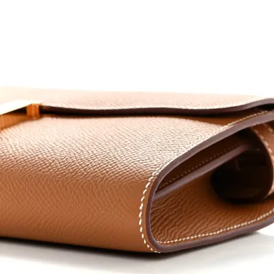 Hermès Constance Long Wallet To Go Brown Epsom Leather Gold Hardware