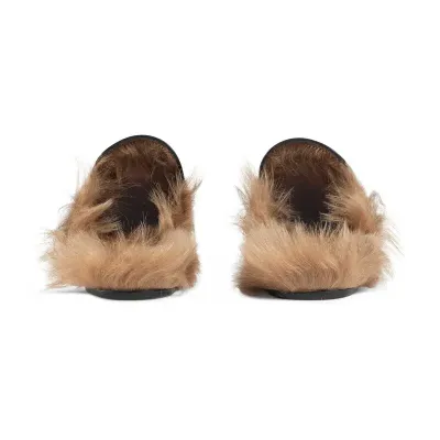 Gucci black baotou plush slippers