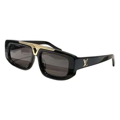 Louis Vuitton square frame glasses yellow/black white/black gold/leopard/beige/white/camel color Size 54口19-145