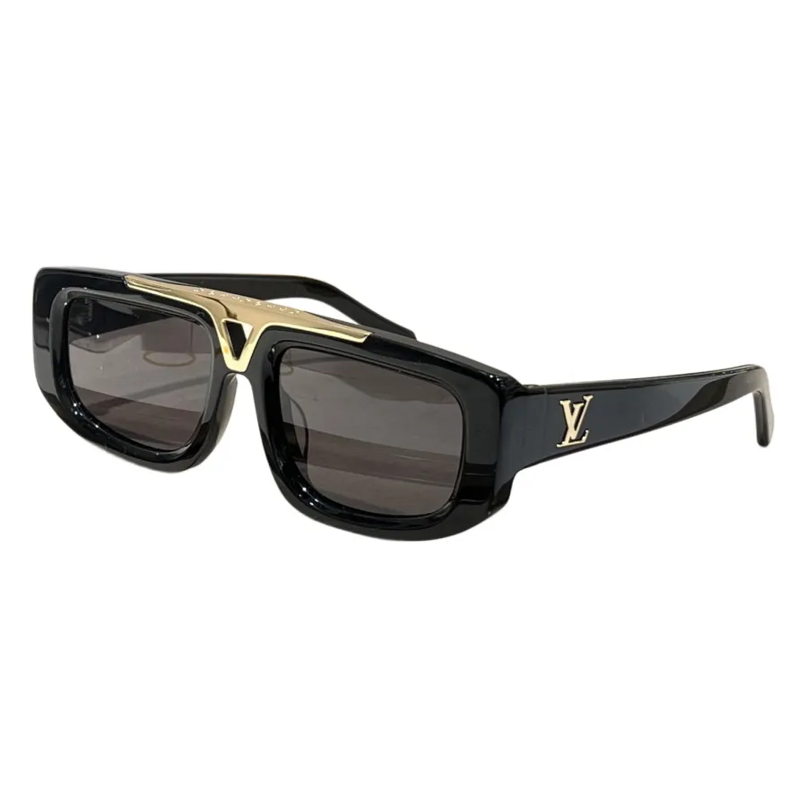Louis Vuitton square frame glasses yellow/black white/black gold/leopard/beige/white/camel color Size 54口19-145