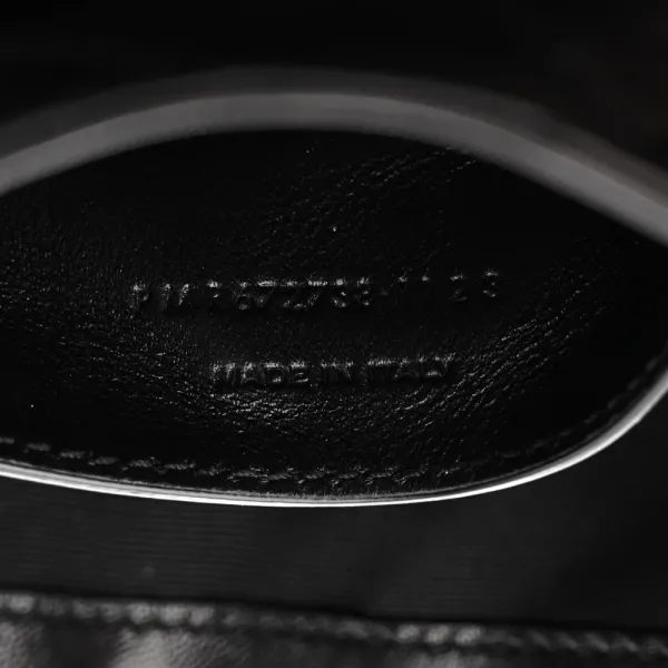 Saint Laurent Mini Nolita Black Quilted Monogram Lambskin Leather Aged Gold Hardware - Image 9