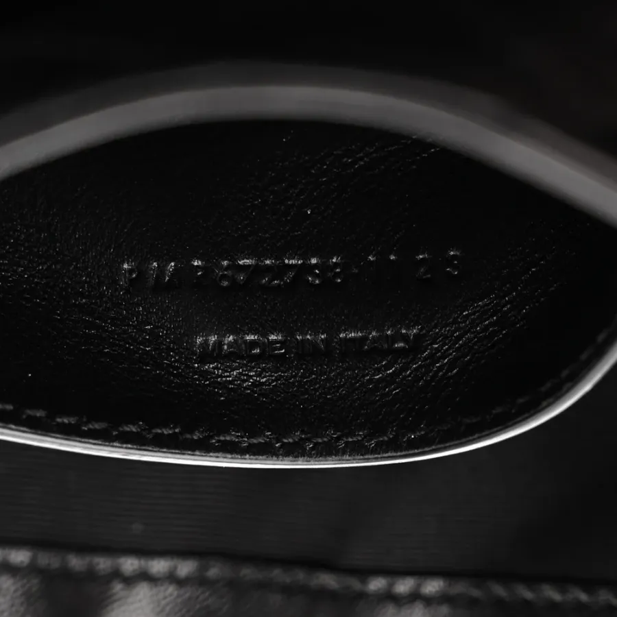 Saint Laurent Mini Nolita Black Quilted Monogram Lambskin Leather Aged Gold Hardware