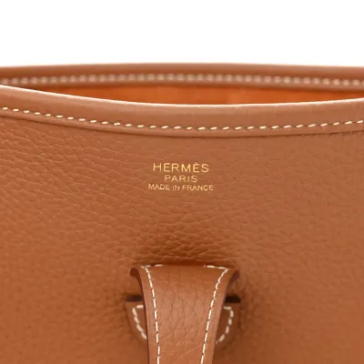 Hermès Evelyne III PM Brown Taurillon Clemence Leather