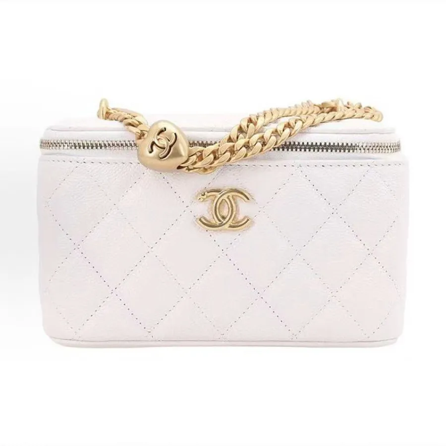 Chanel 23P Black Quilted Caviar Leather Gold Hardware