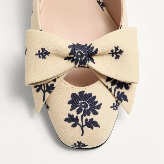 VALENTINO Silk floral print heels (4.5 cm high heel)