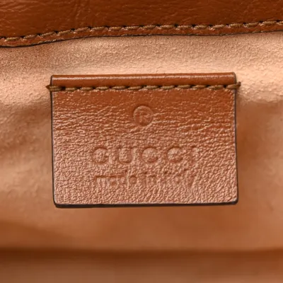 Gucci Diagonal Super Mini GG Marmont Shoulder Bag Azalea Calfskin Matelassé Leather Gold Hardware