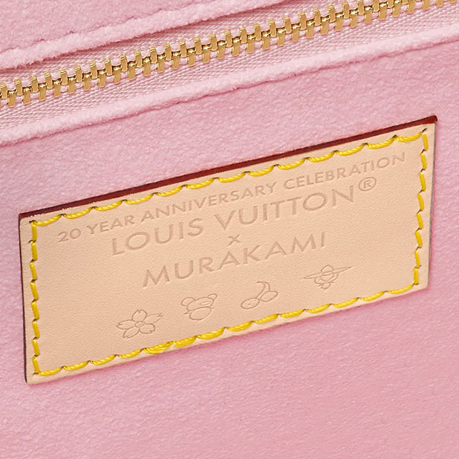 LOUIS VUITTON x Takumi Murakami Onthego CHERRY BLOSSOM gold metal accessories shoulder handbag for women brown