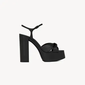 Yves Saint Laurent black white Sleek leather sandals with high heels