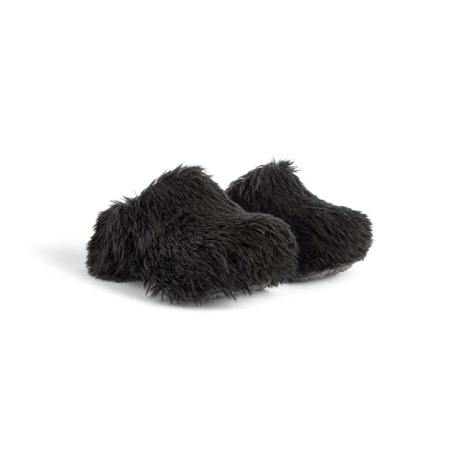 BALENCIAGA Faux fur Muller shoes Slippers
