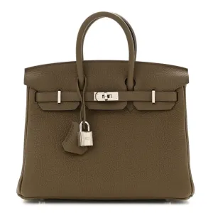 Hermès Birkin 25 Toundra Togo Leather Palladium Hardware