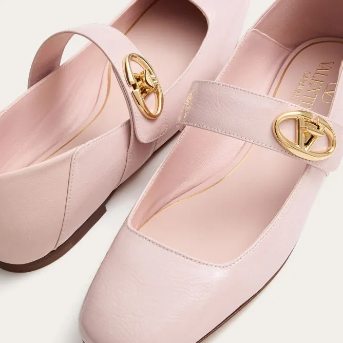 VALENTINO  Patent leather Mary Jane ballet shoes