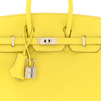 Hermès Birkin 25 Lime Swift Leather Palladium Hardware