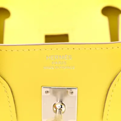 Hermès Birkin 25 Lime Swift Leather Palladium Hardware