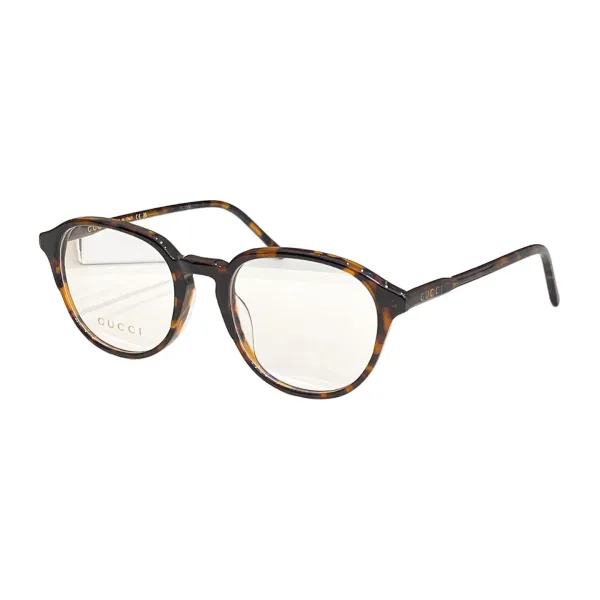 Gucci Boston frame glasses black silver/grey/black/leopard color transparent lens Size 55口18-145 - Image 6