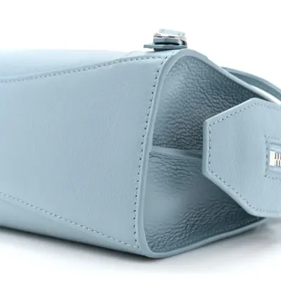 Balenciaga Mini Neo Classic City Blue/Grey Grained Calfskin Leather Silver Hardware