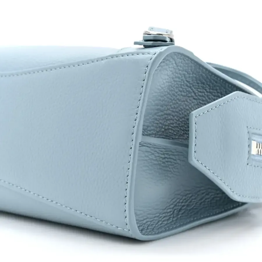 Balenciaga Mini Neo Classic City Blue/Grey Grained Calfskin Leather Silver Hardware