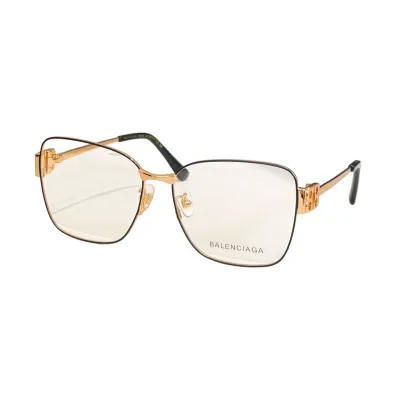 Balenciaga square frame glasses black gold/black silver/gold leopard/black/gun black/gold green/silver blue color transparent lens Size 57口17-140