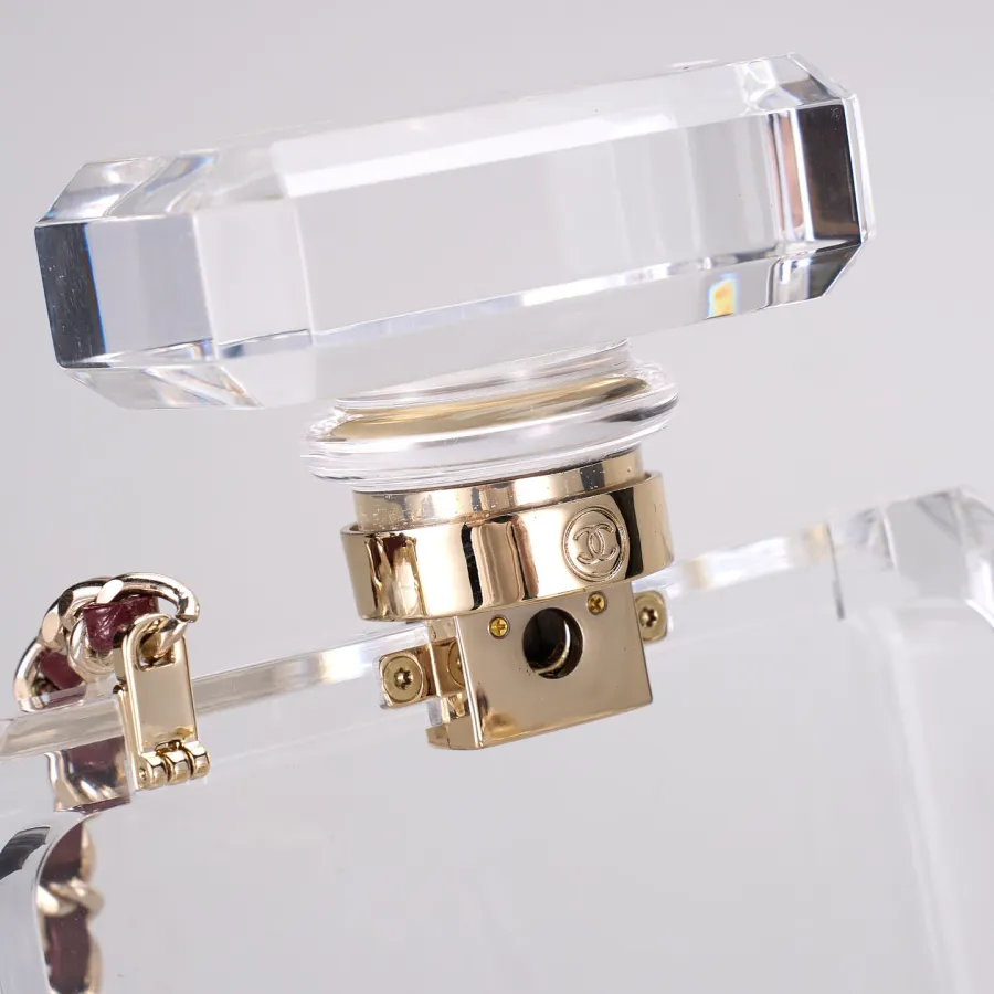Chanel Transparent acrylic perfume bottle crossbody bag