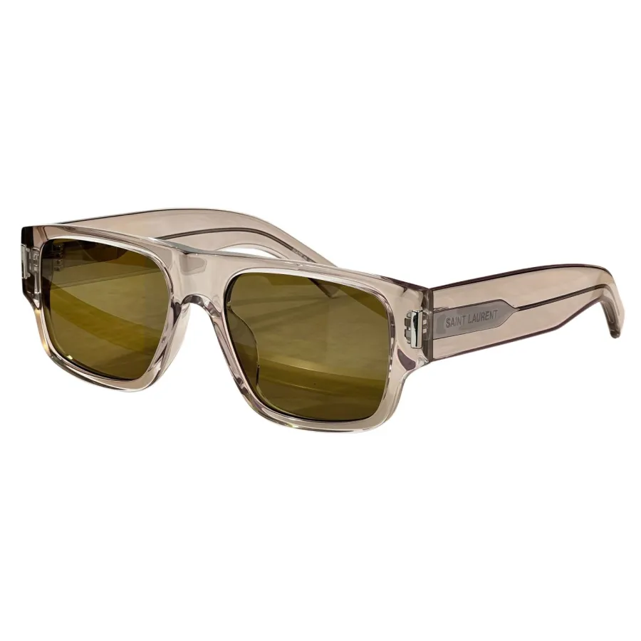 Saint Laurent square frame glasses olive/black/white/leopard/tan color Size 55口19 -145