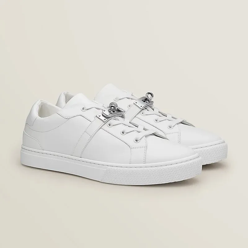 HERMES Day Sneakers White Sports Shoes