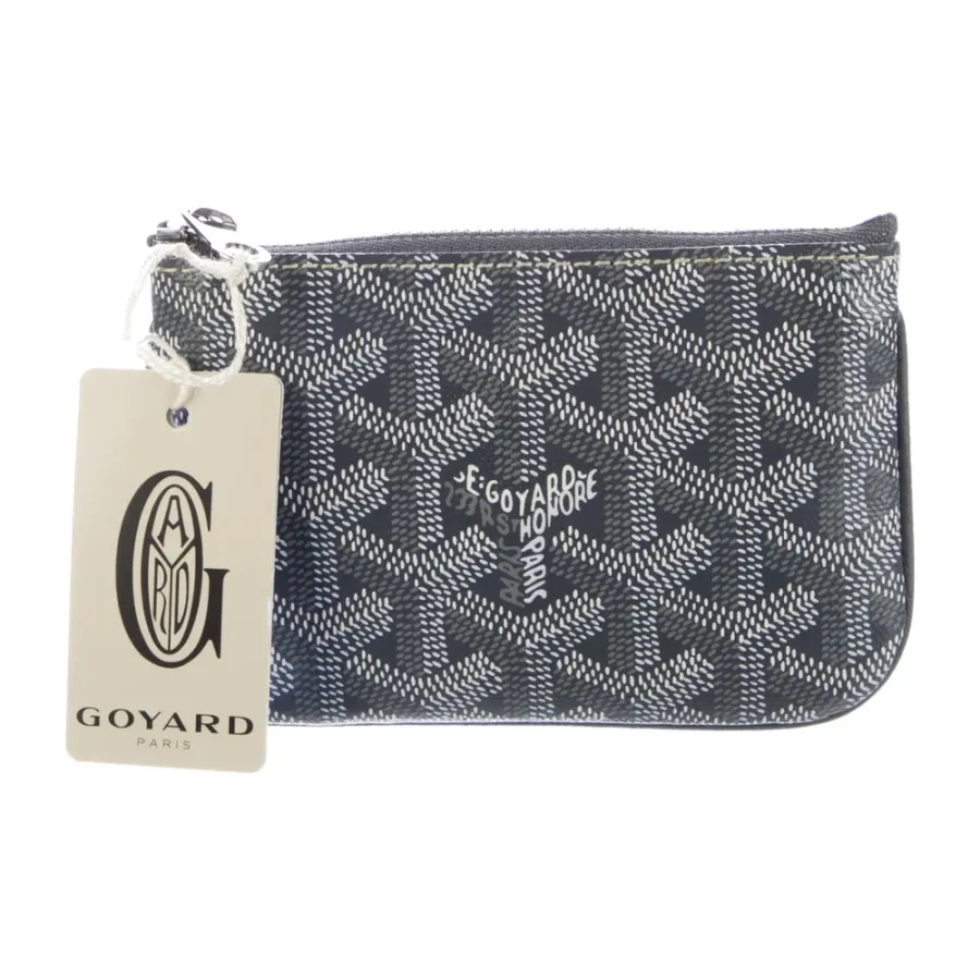 Goyard Small Pouch Grey Printed Goyardine Canvas Silver Hardware