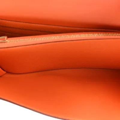Hermès Constance Long Wallet To Go Orange Epsom Leather Gold Hardware