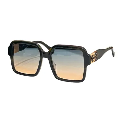 Cartier square frame glasses black/white/leopard/black white/grey/gradient blue color Size 55口16-145