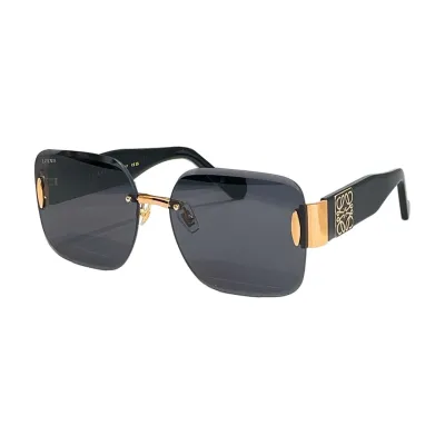 Loewe square frame glasses brown/black/blue/eggplant/pink/purple white color Size 63口16-140