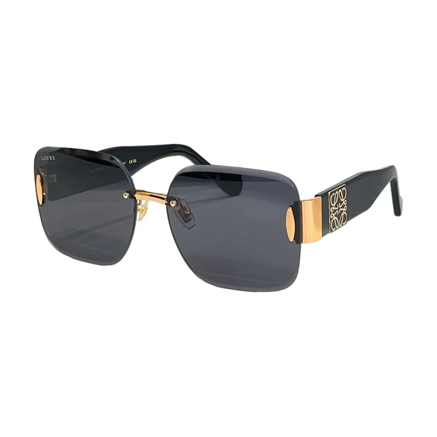 Loewe square frame glasses brown/black/blue/eggplant/pink/purple white color Size 63口16-140