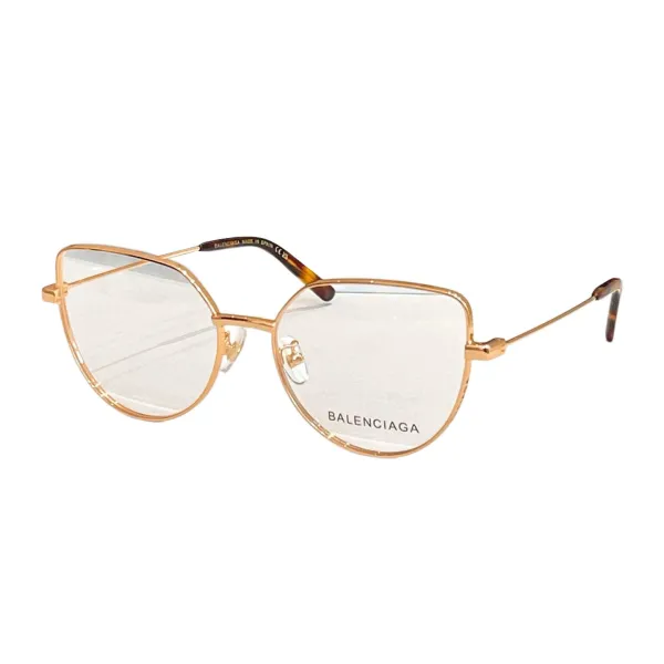 Balenciaga Butterfly glasses gold red/leopard gold/gold white/gold black/blue/green/gun black color transparent lens Size 59口16-145 - Image 2