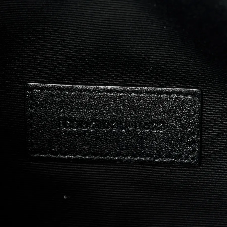 Saint Laurent Medium Clutch Black Triquilt Monogram Grain De Poudre Textured Mixed Matelasse Leather Gold Hardware