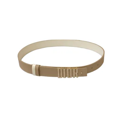 Dior Women' s D-Fence With Pearls Belt In Khaki/White/Brown/Black Calfskin With Gold/Silver Hardware 30mm